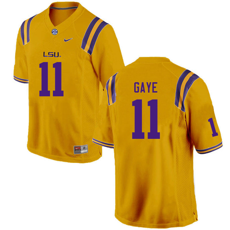 LSU Tigers #11 Ali Gaye College Football Jerseys Stitched Sale-Gold